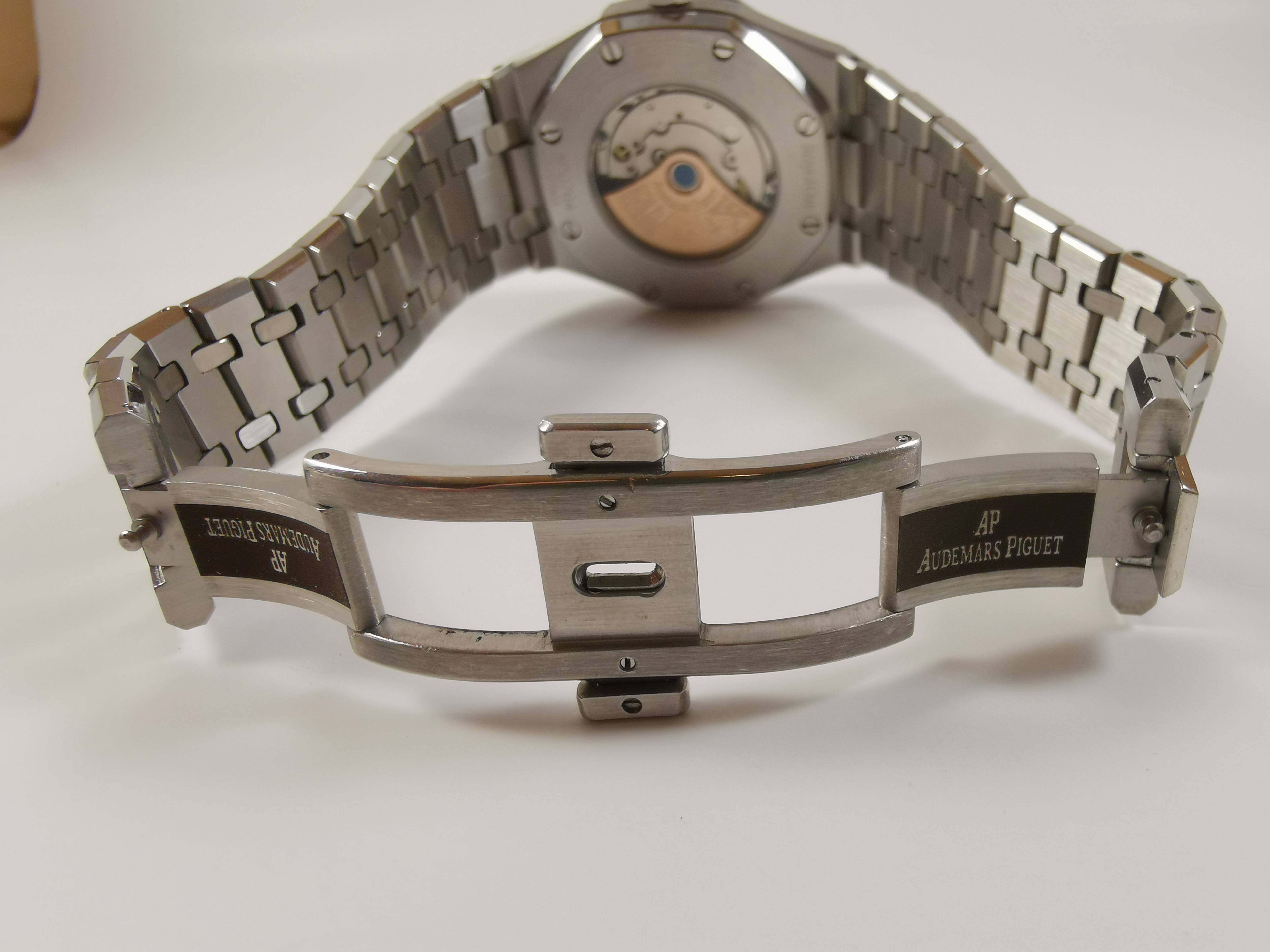 ap silver black dial
