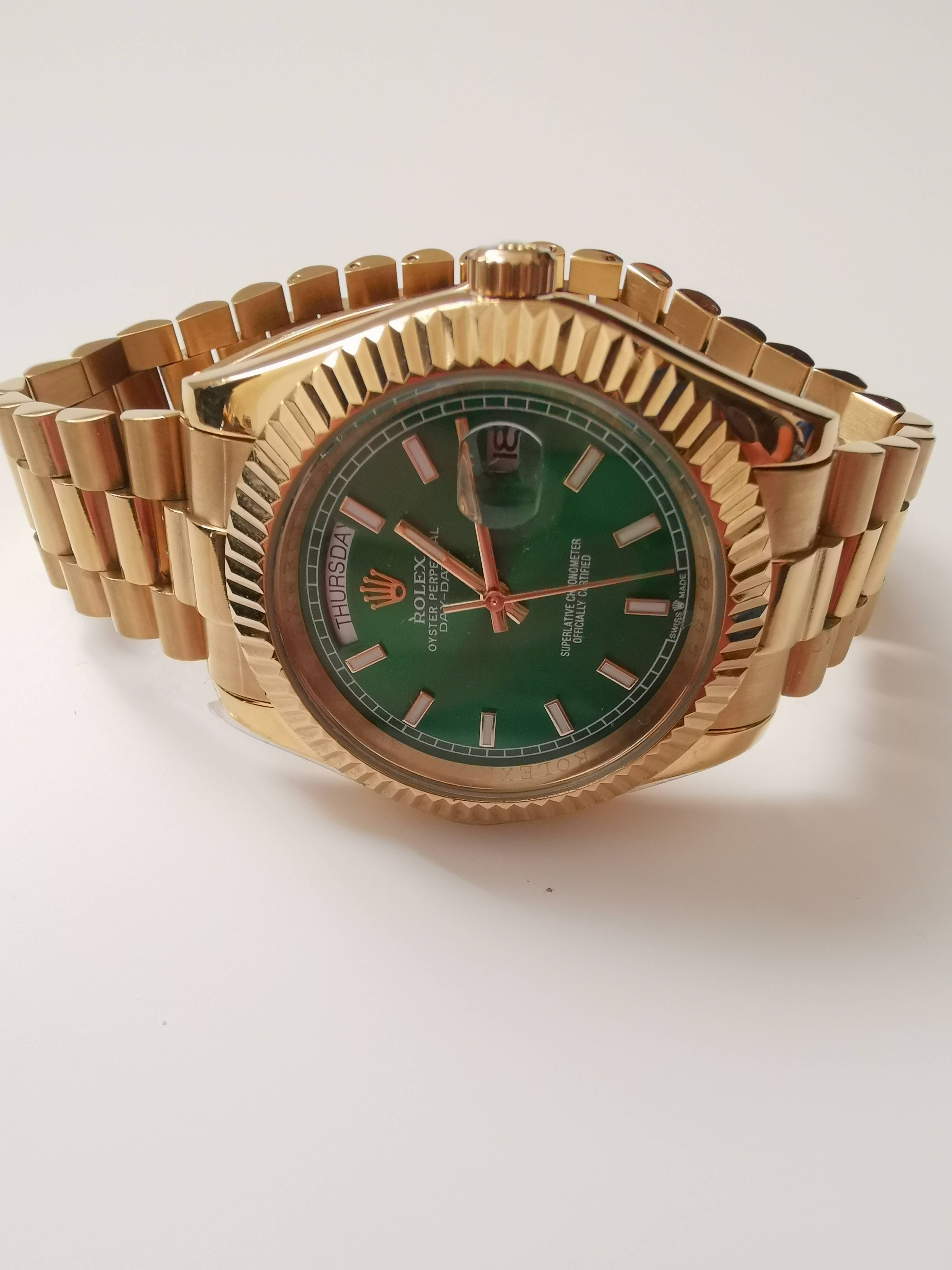 dd gold green dial 40mm