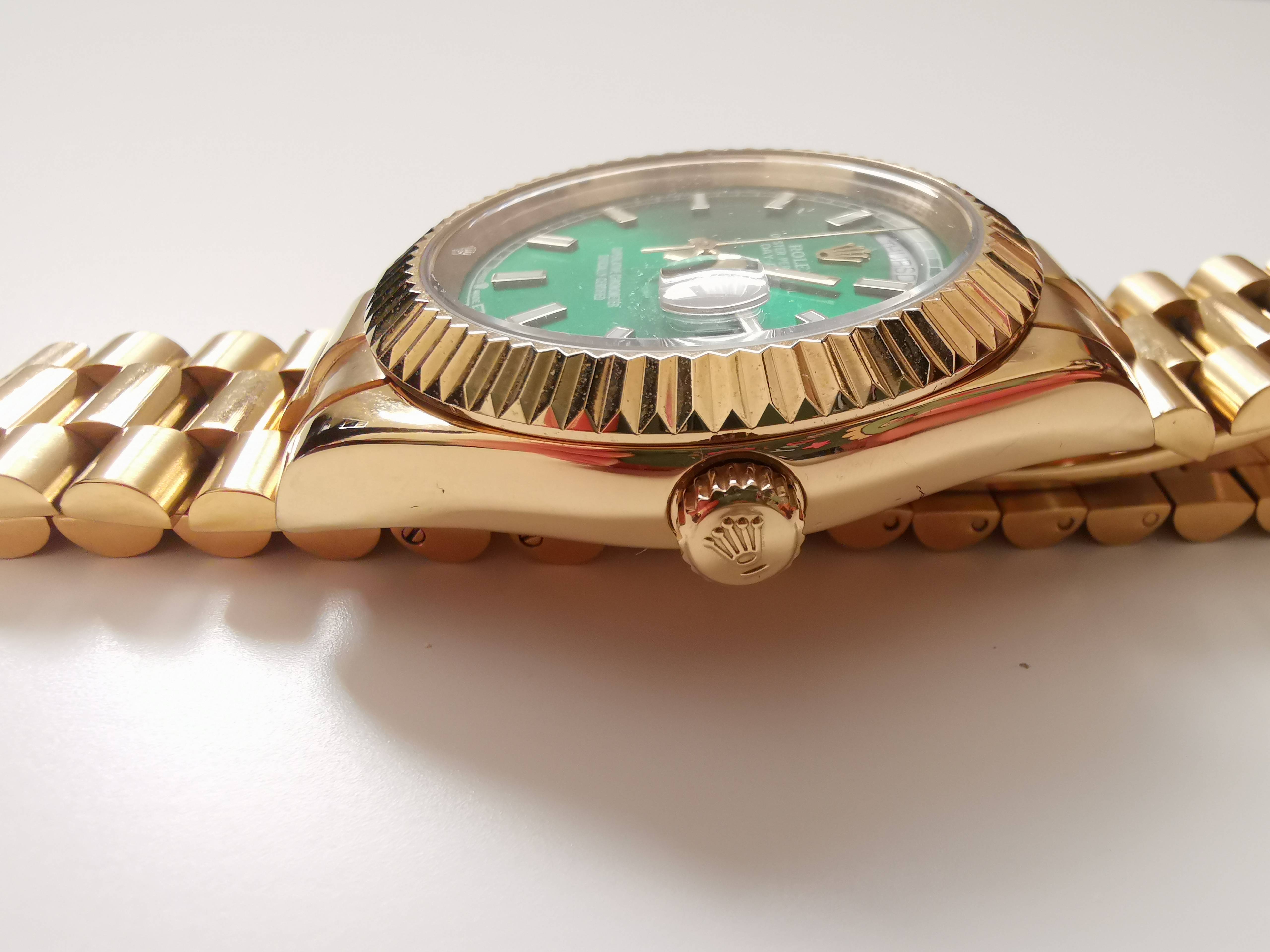 dd gold green dial 40mm