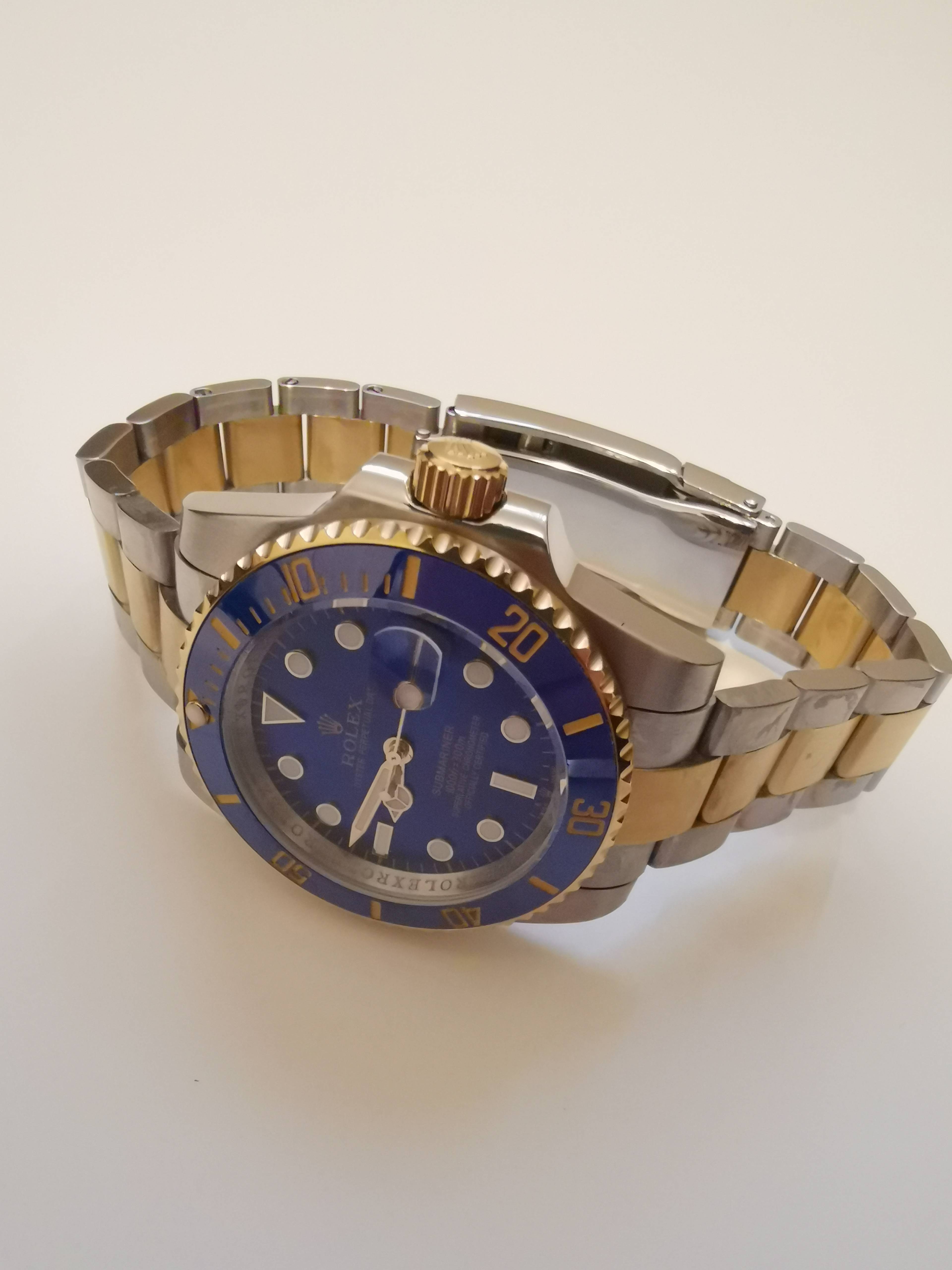 sub tt blue dial 40mm