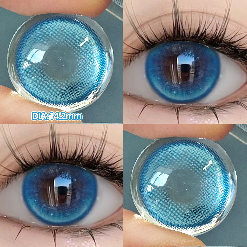 1pair/2pcs BY-PRS Pearly Star beauty fashion colored contact lens (Rx up to -8.00)