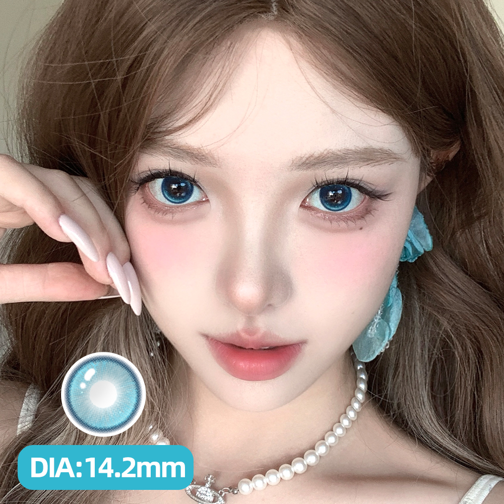 1pair/2pcs BY-PRS Pearly Star beauty fashion colored contact lens (Rx up to -8.00)