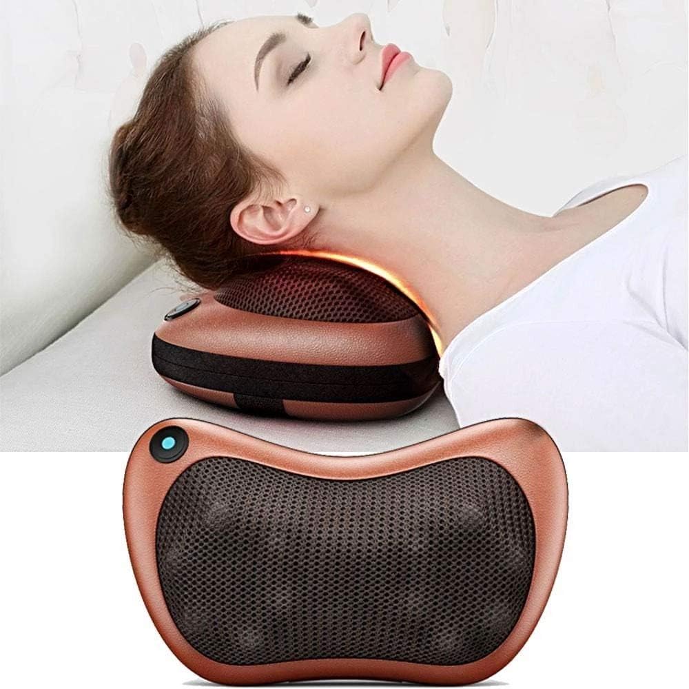 Cojín de Masaje Eléctrico Masajeador Almohada Masajeador Shiatsu con 3 Niveles