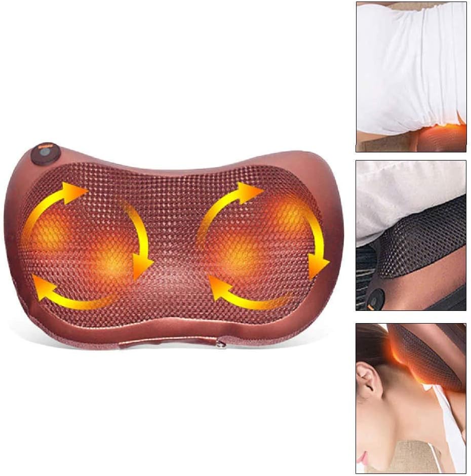Cojín de Masaje Eléctrico Masajeador Almohada Masajeador Shiatsu con 3 Niveles