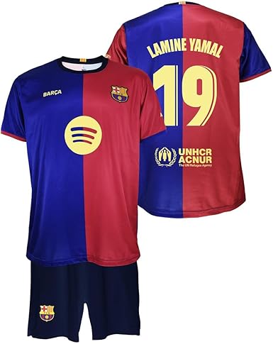 FC Barcelona Primera Equipación Niños Temporada 24/25 Conjunto Camisa Unisex niños