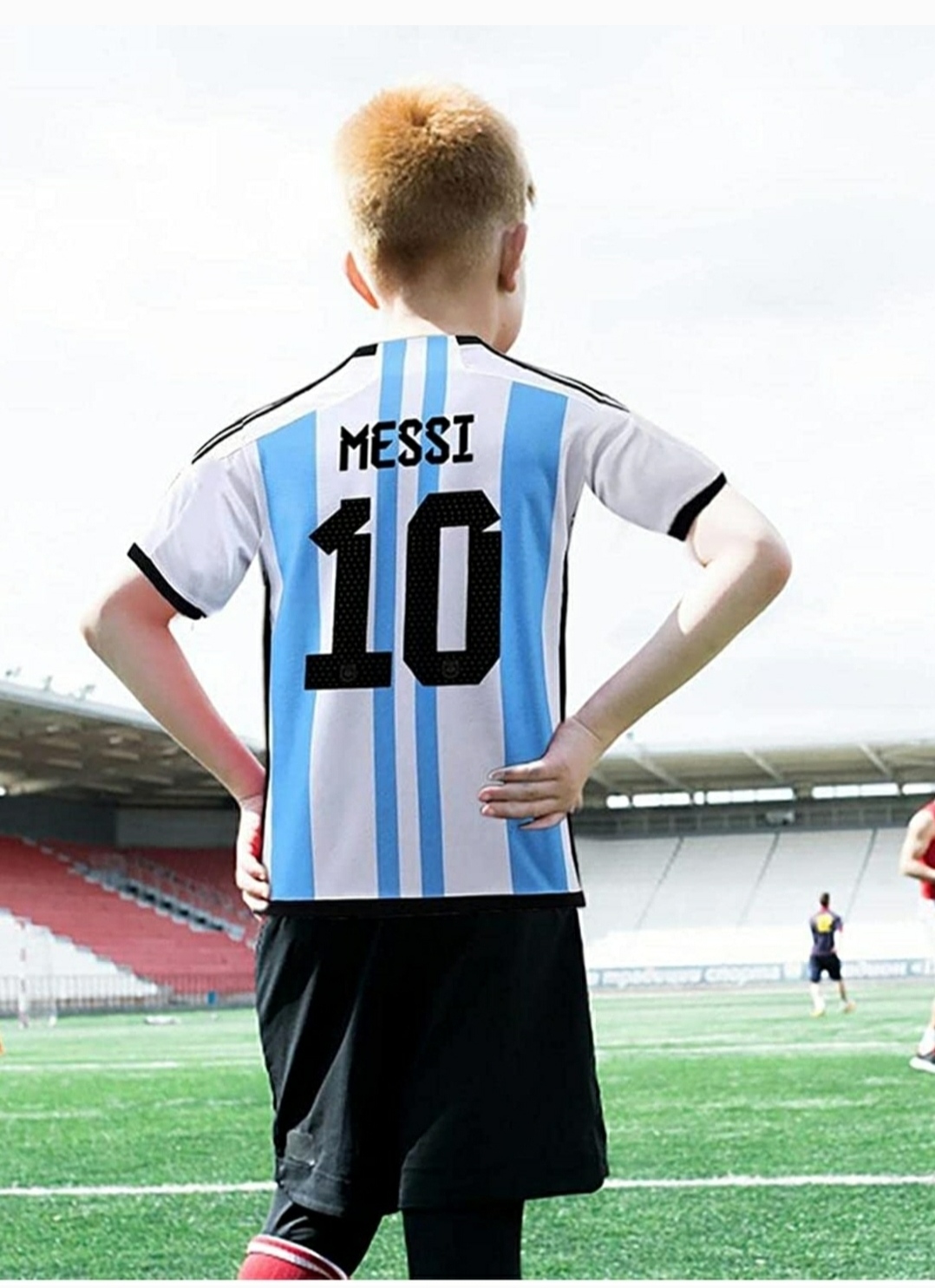 Juego de camiseta Argentina Messi - Niños y adultos - Niños - Hombres - Camiseta de fútbol - Regalos