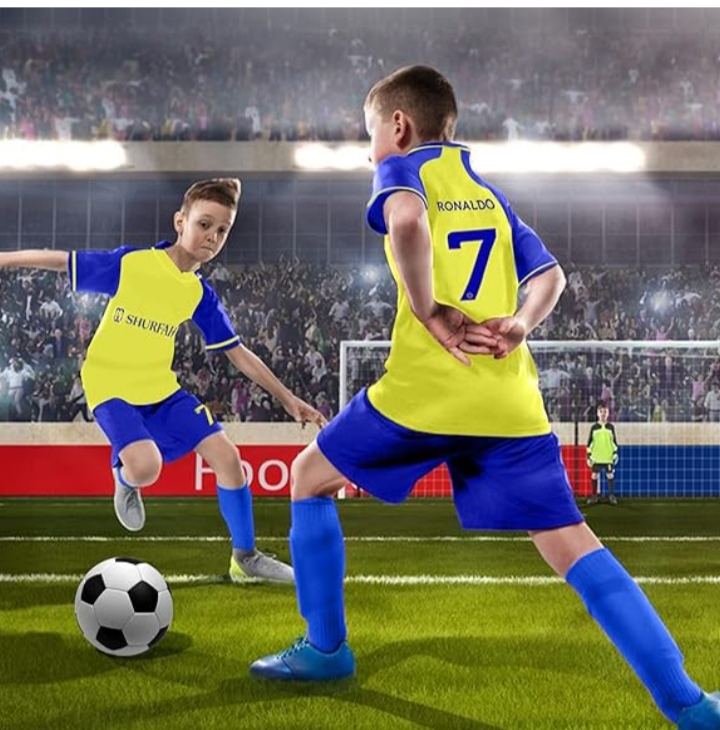 Al Nassr Equipacion Futbol Niño No.7 Camiseta Niño 22/23, Nueva Camiseta Niño, Equipacion