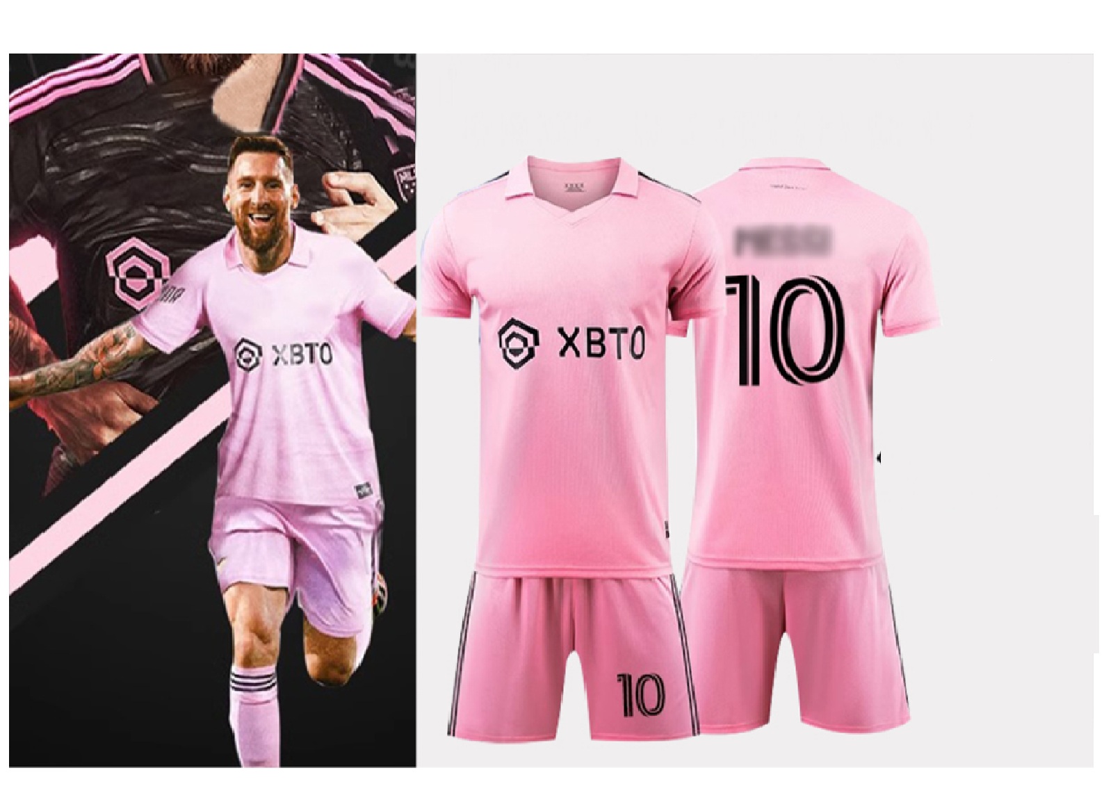 Camiseta de Fútbol Niños intermiami messi /Visitante, Camiseta de Entrenamiento Deportivo,