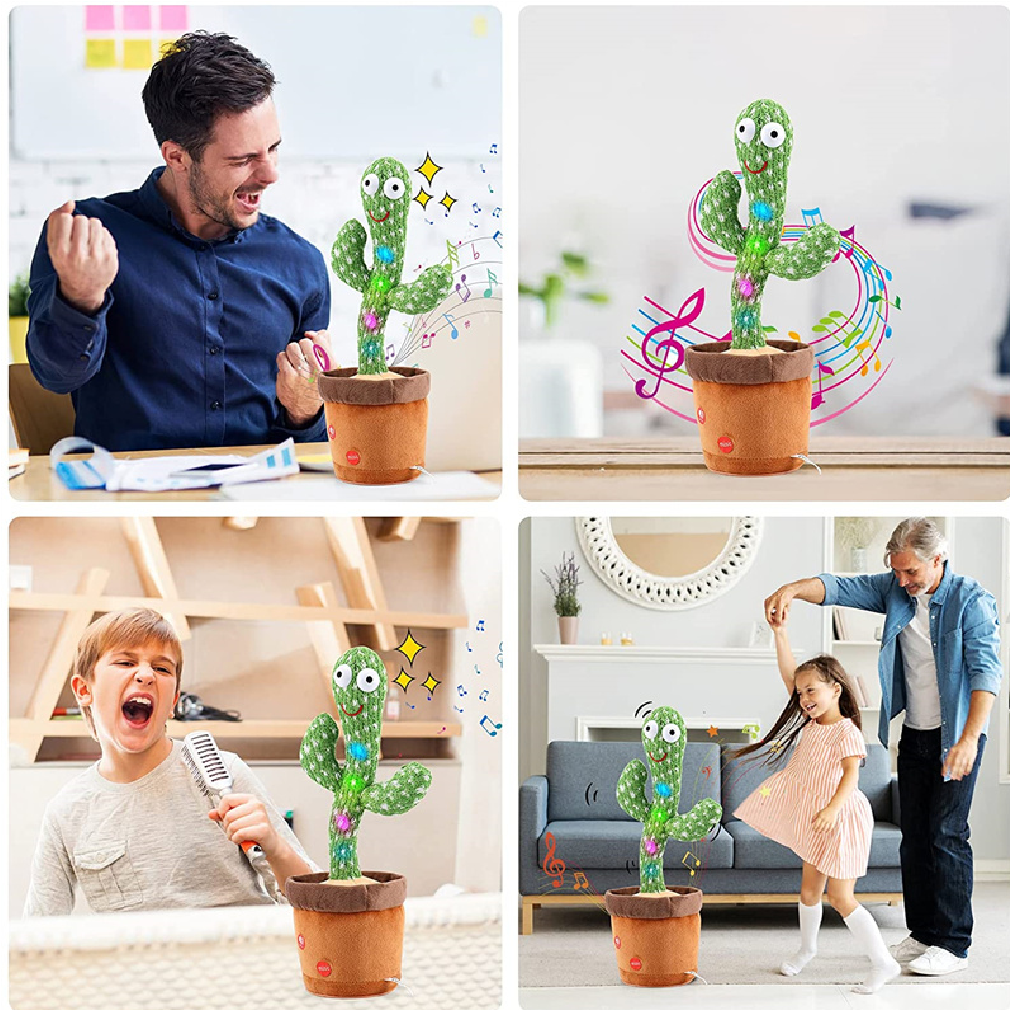 Cactus Que Habla, Juguete de Peluche de Cactus electrónico Que Baila, Juguetes de Peluche de Cactus