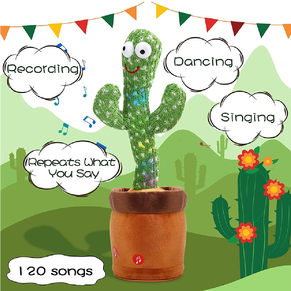 Cactus Que Habla, Juguete de Peluche de Cactus electrónico Que Baila, Juguetes de Peluche de Cactus
