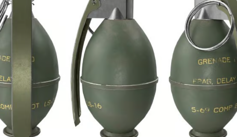 3D Printed M26 Hand Grenade Replica Prop