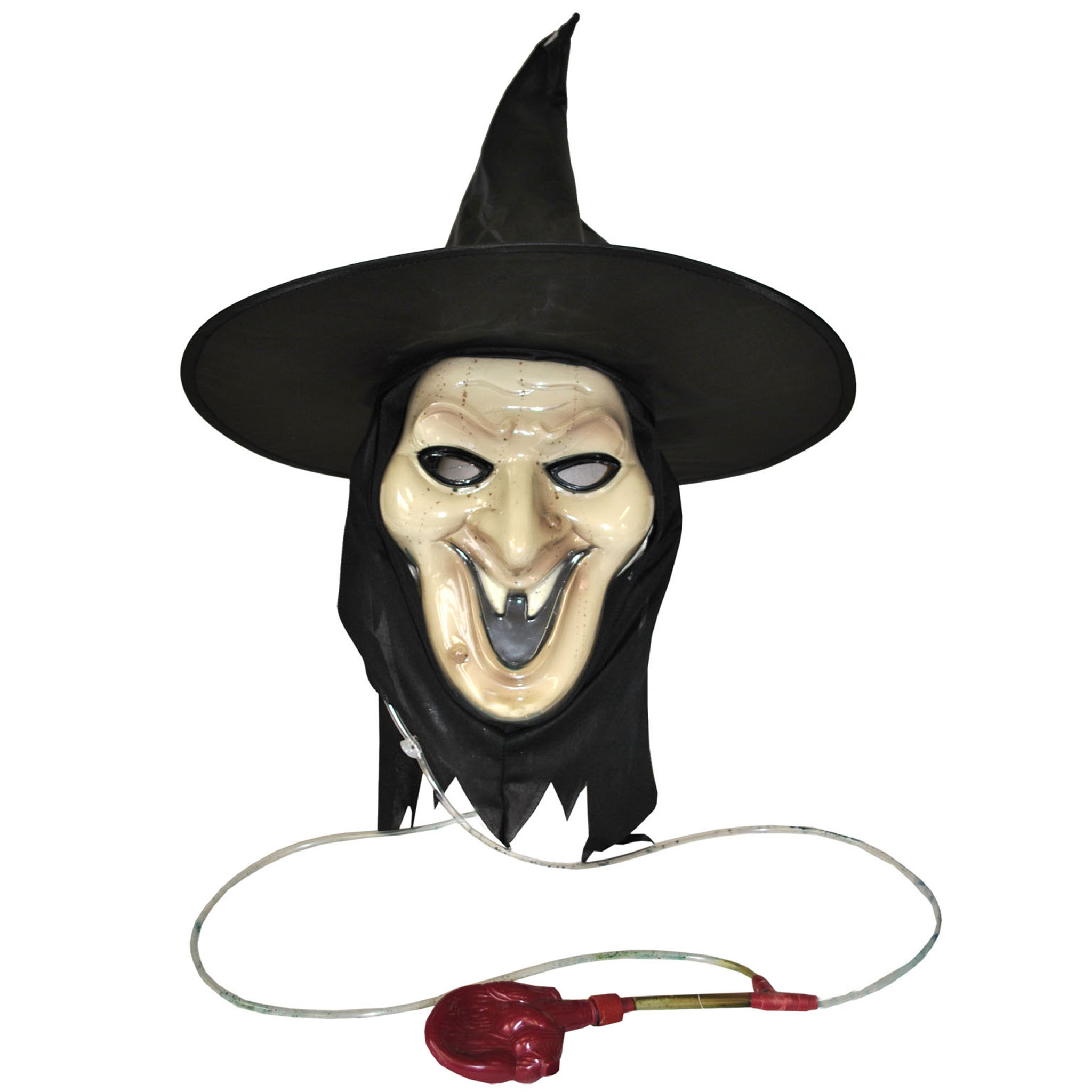 Witch mask with blood pump effect