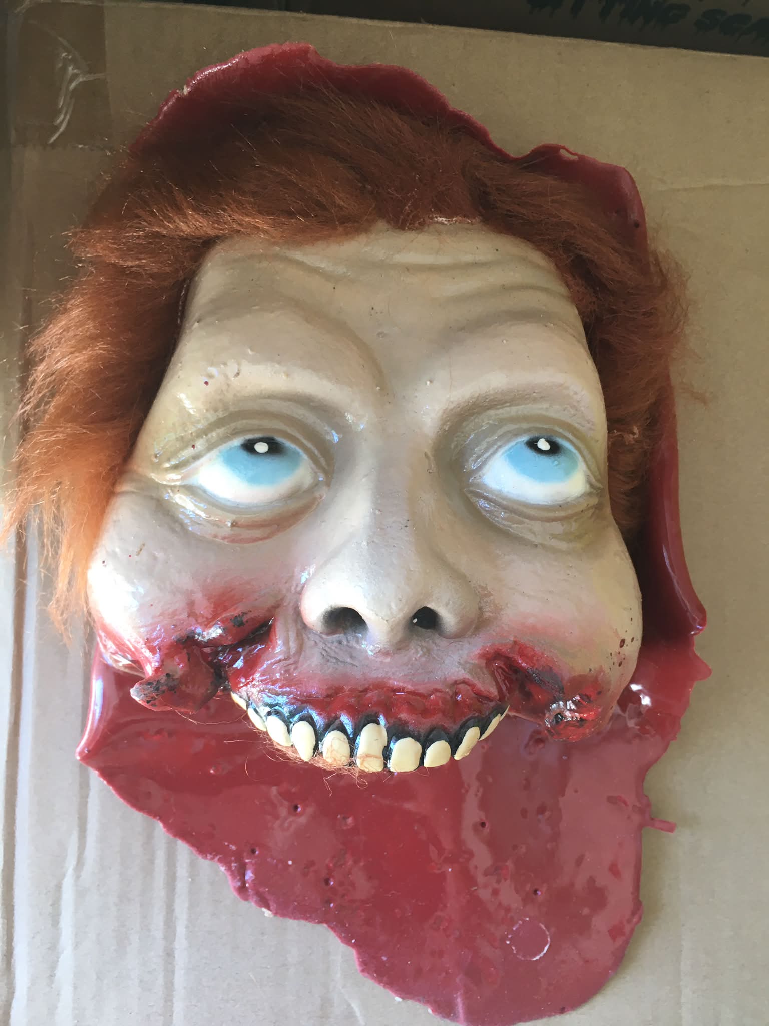 Mauled/Mutilated Lifesize latex face