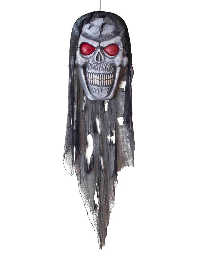 GIANT 2M Hanging Skull With LED eyes