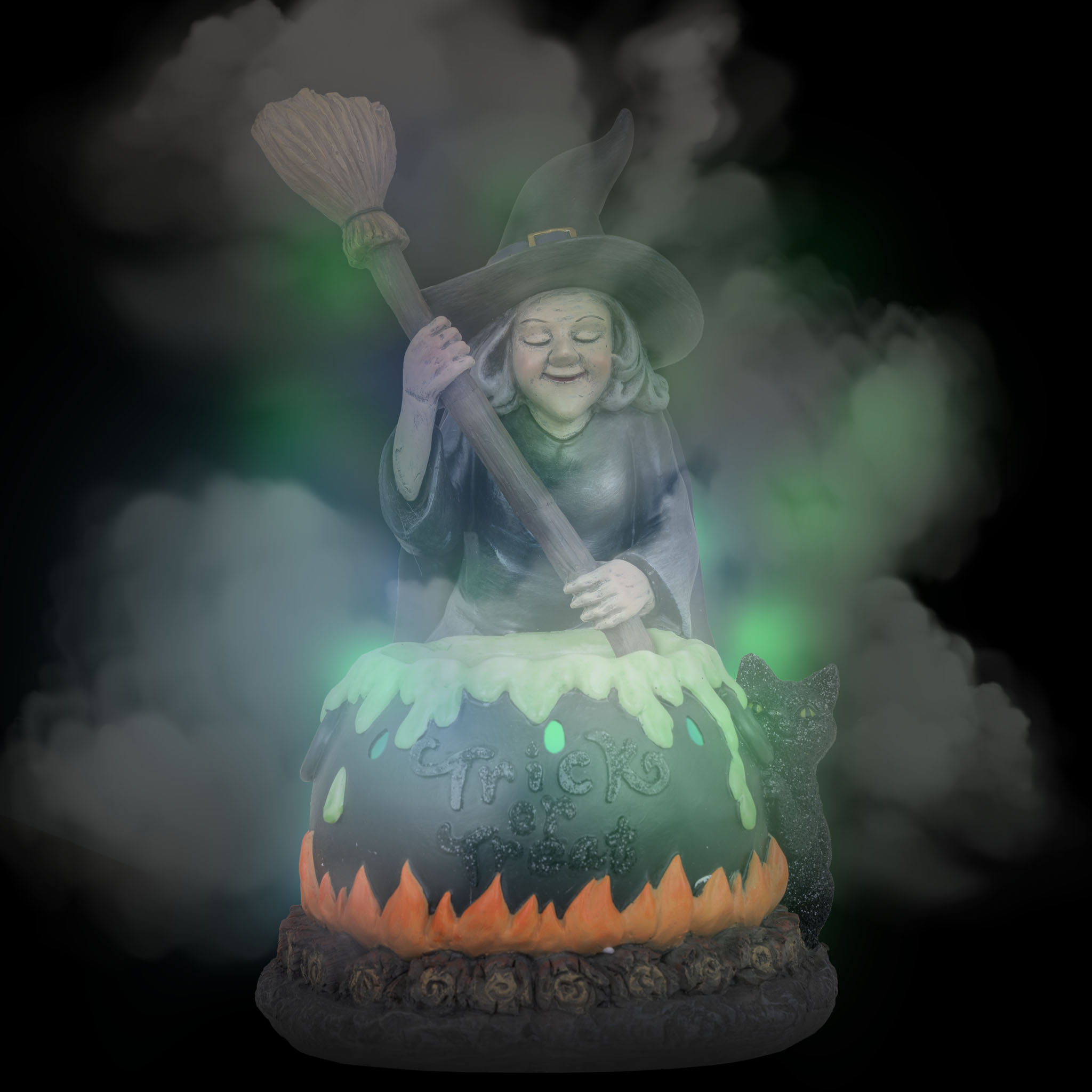 25cm Smoking Cauldron Witch Ornament