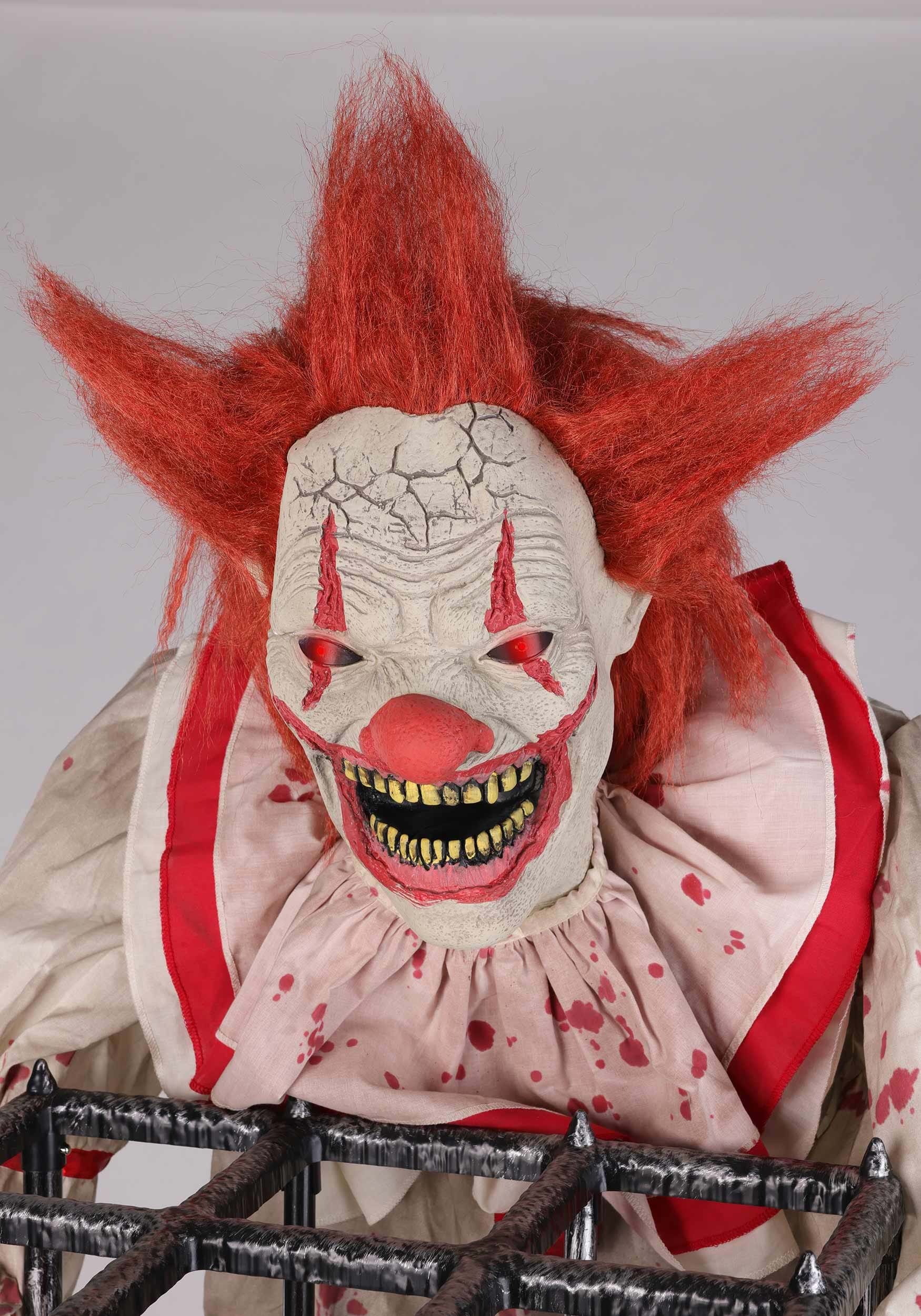Cagey Clown With Girl In Cage 7 ft SVI Animatronic Prop