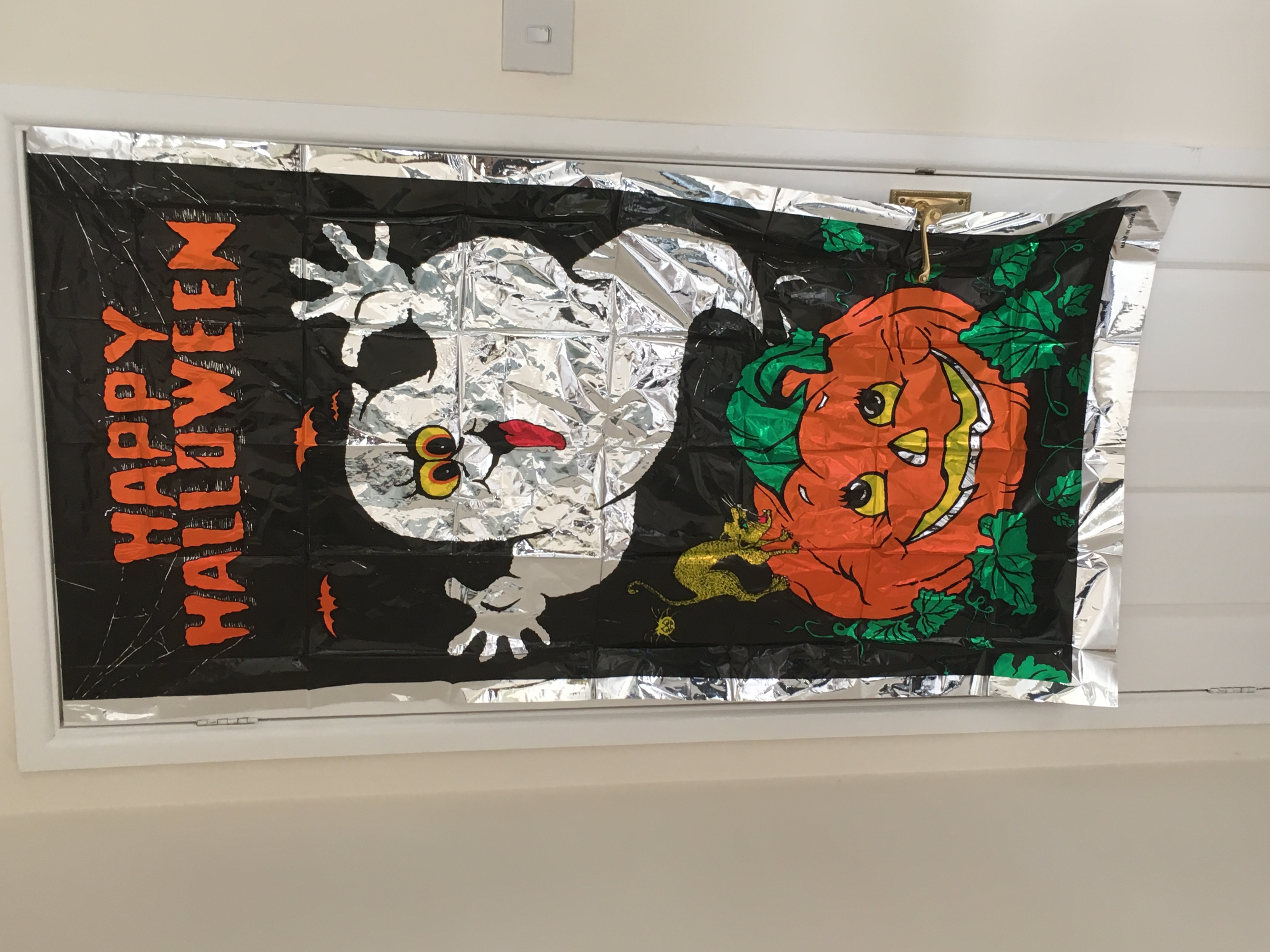 90's Halloween Foil Door Banner
