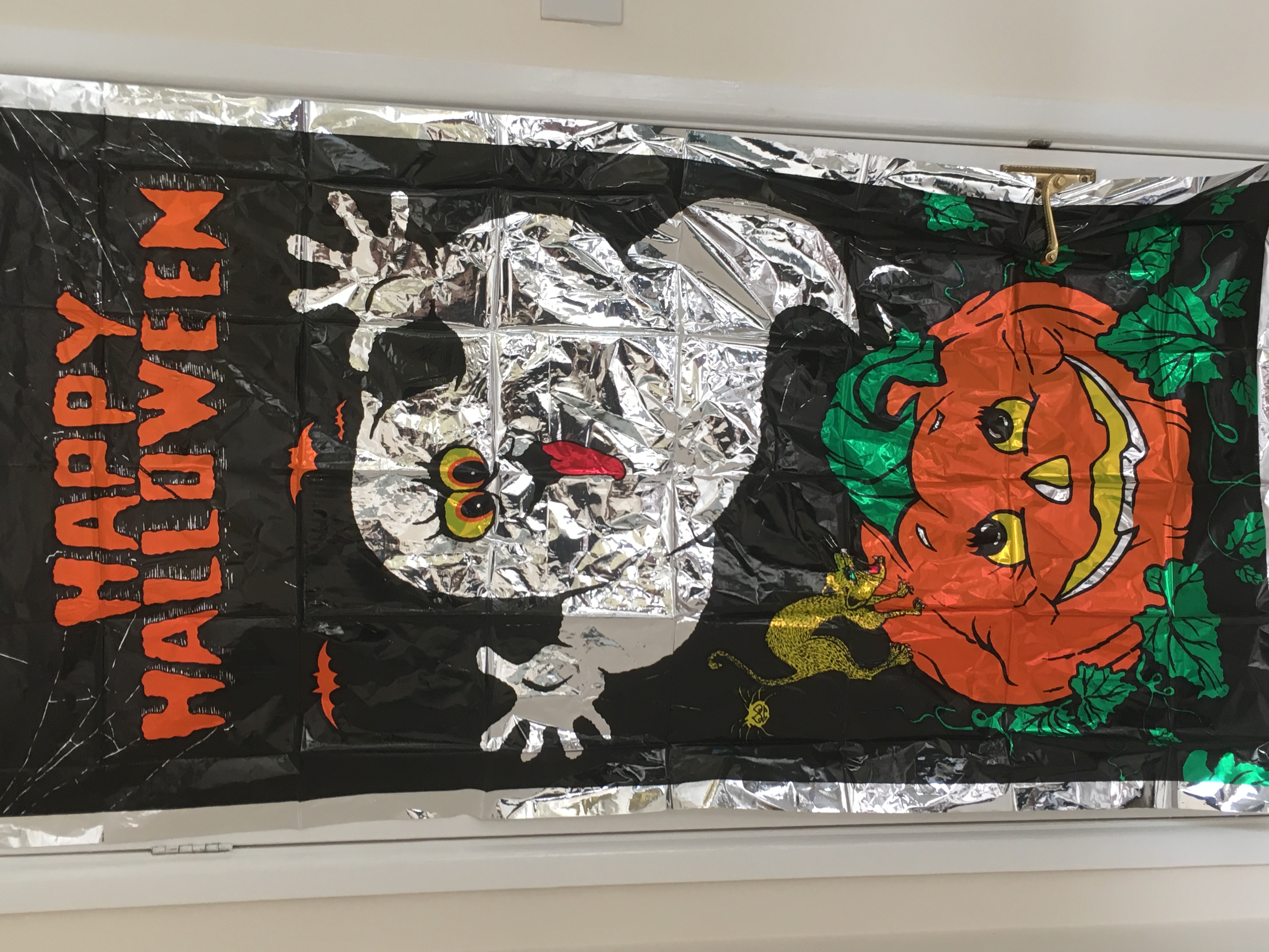 90's Halloween Foil Door Banner