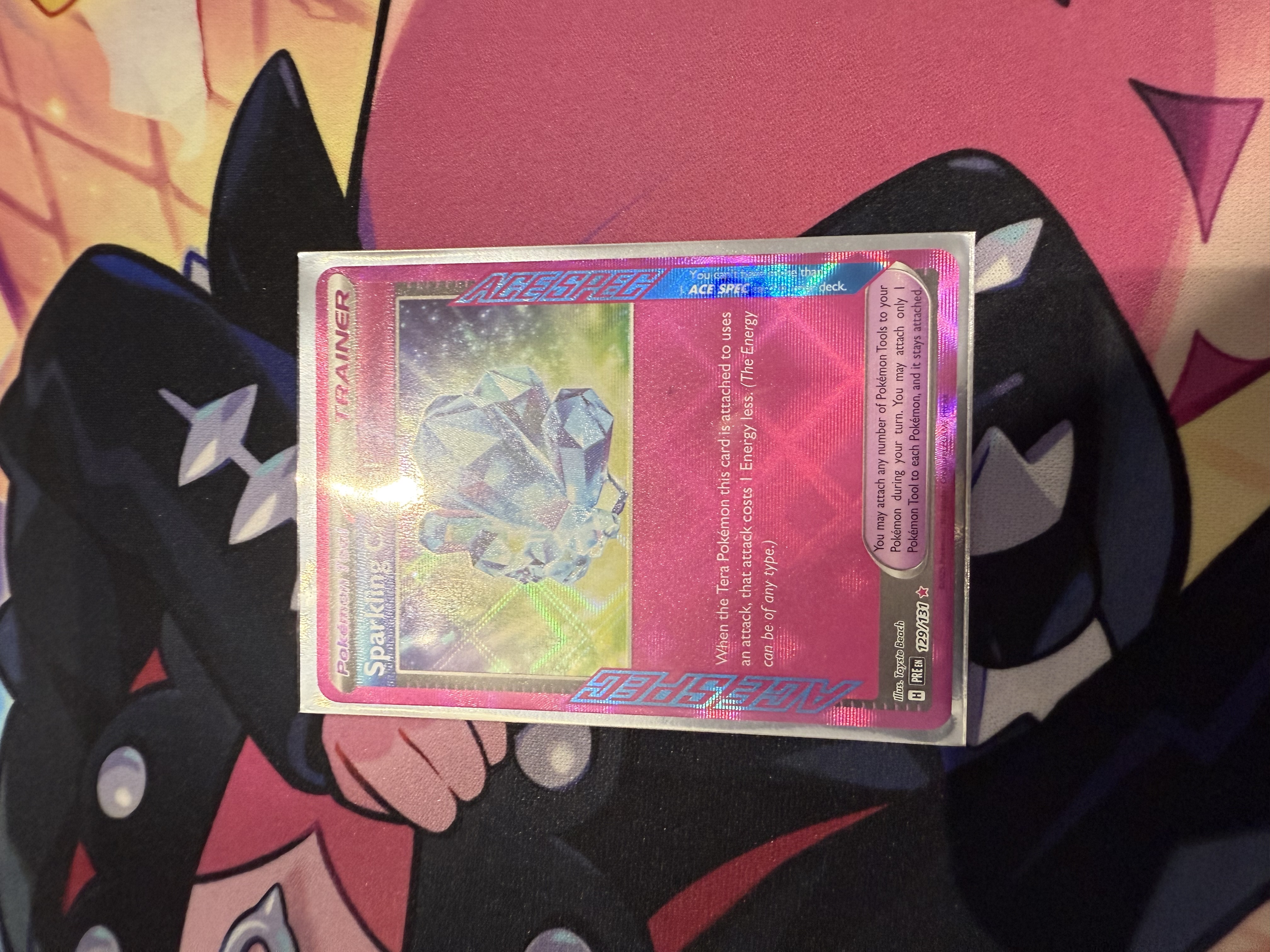 Sparkling crystal ace spec card