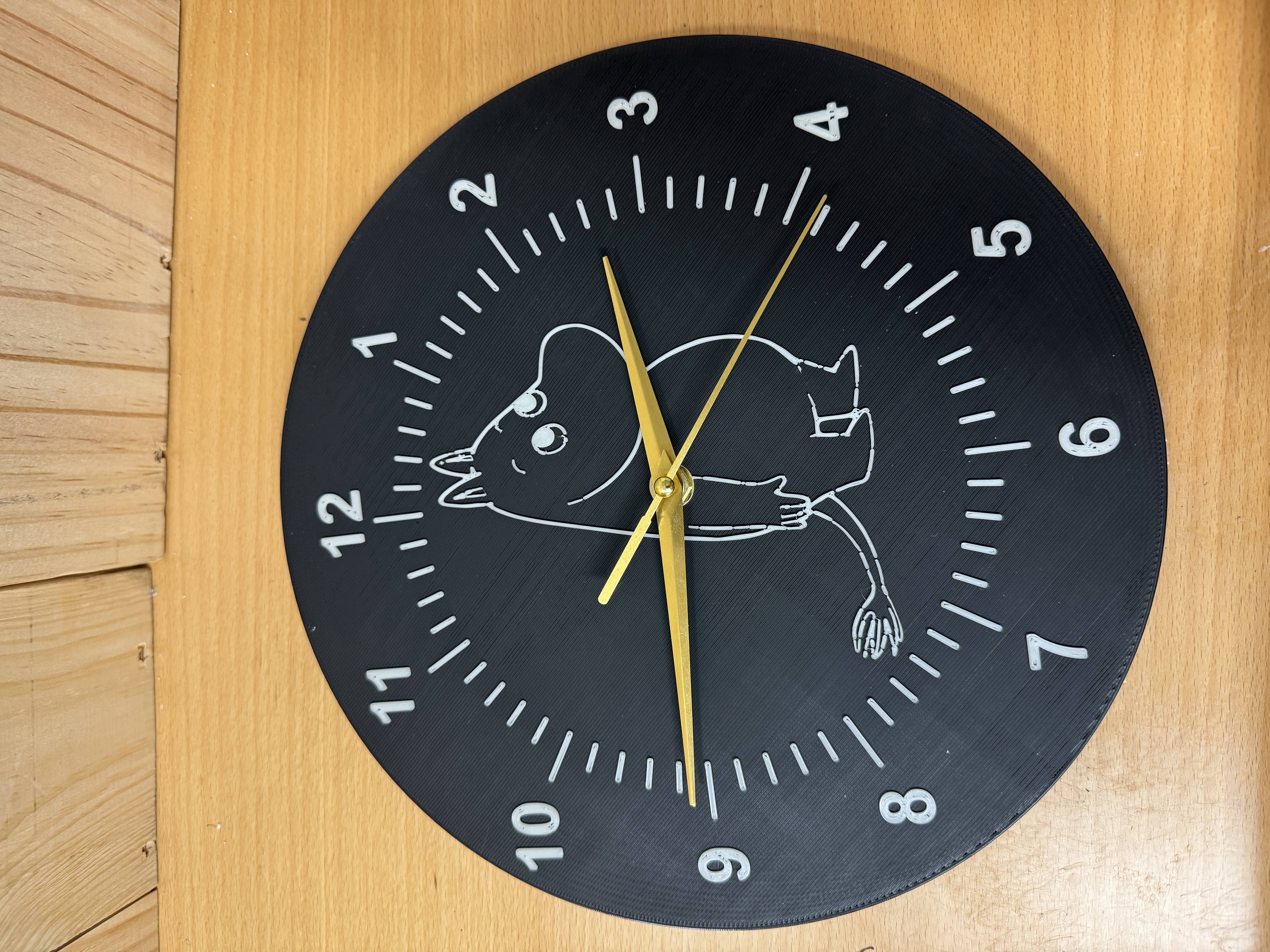 Klukka með múmínsnáða