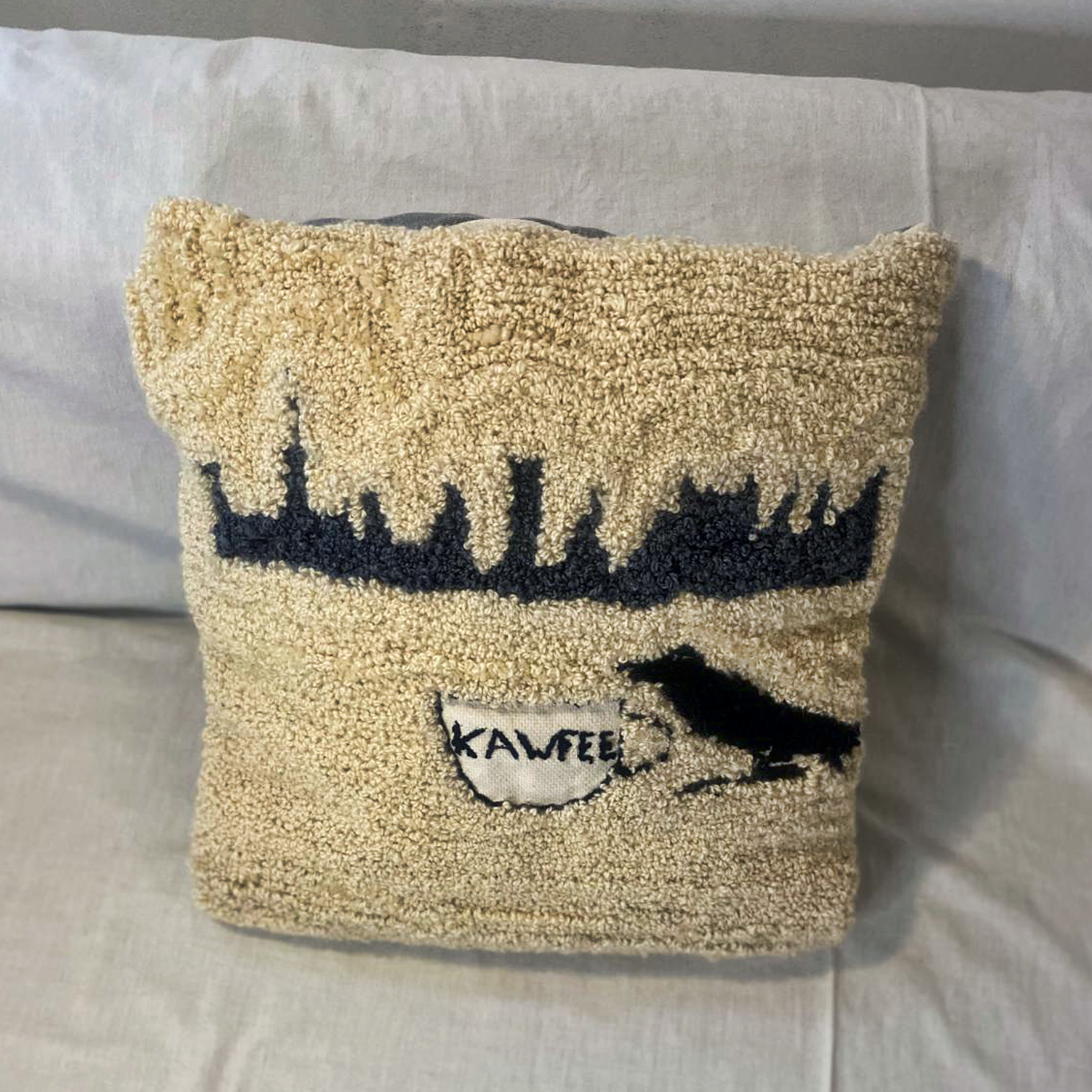 "New York Kawfee Crow" Pillow