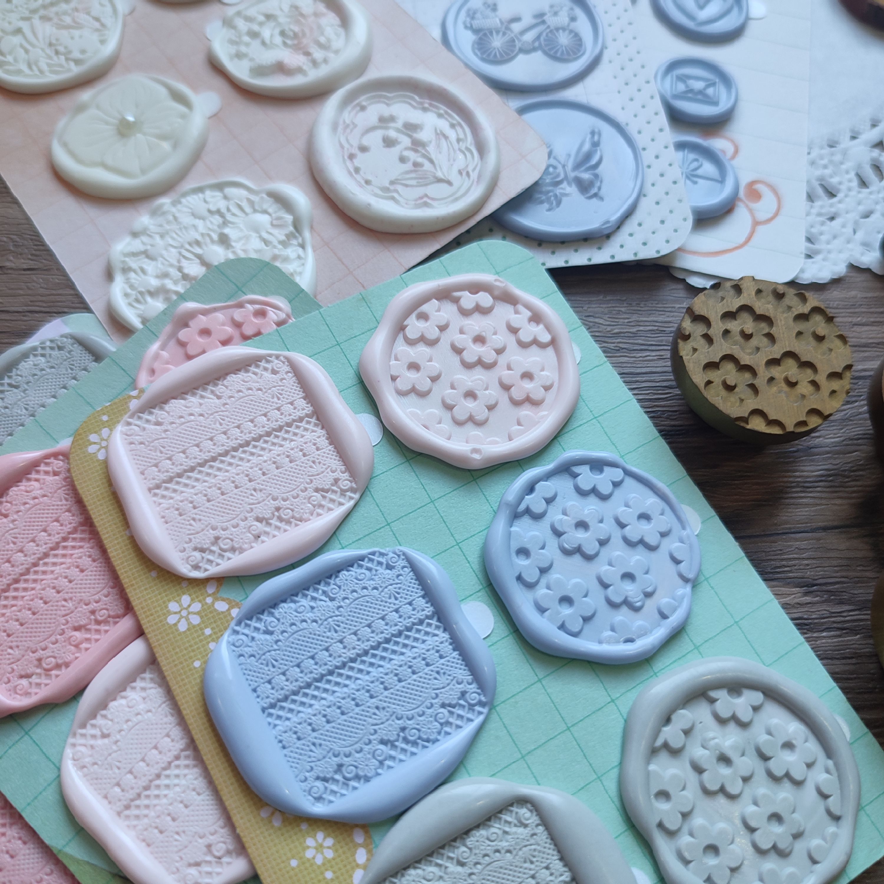 Pre-made Wax Seals Pastel Collection Set 10