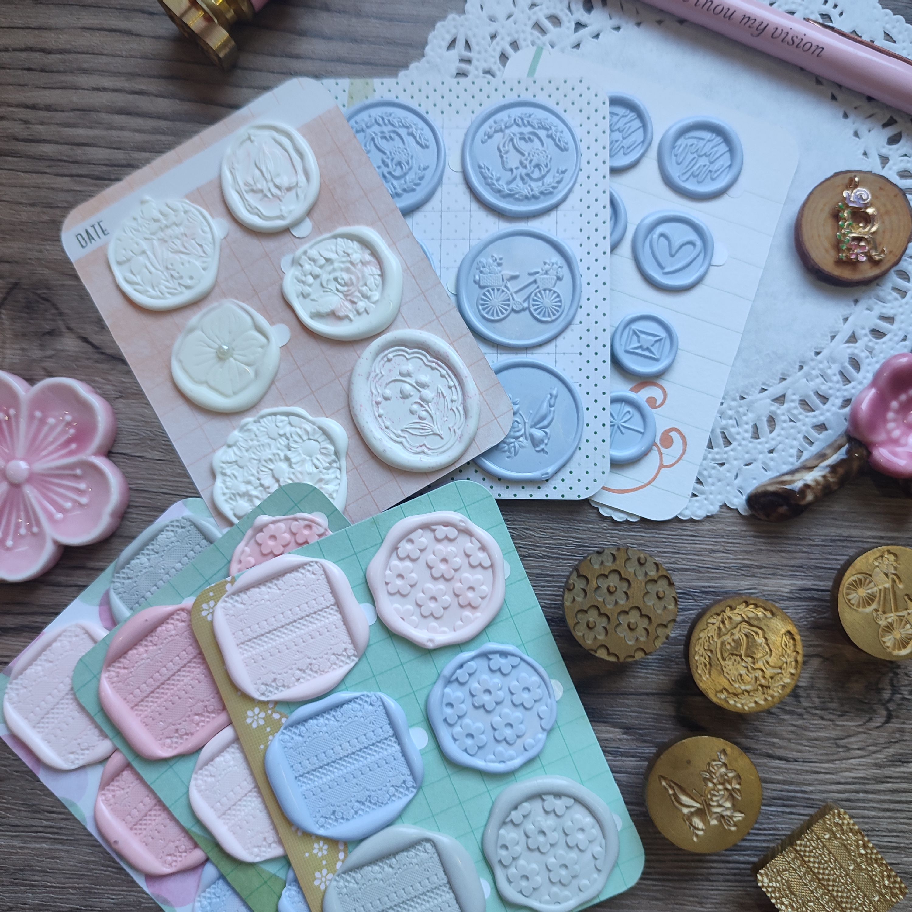 Pre-made Wax Seals Pastel Collection Set 8