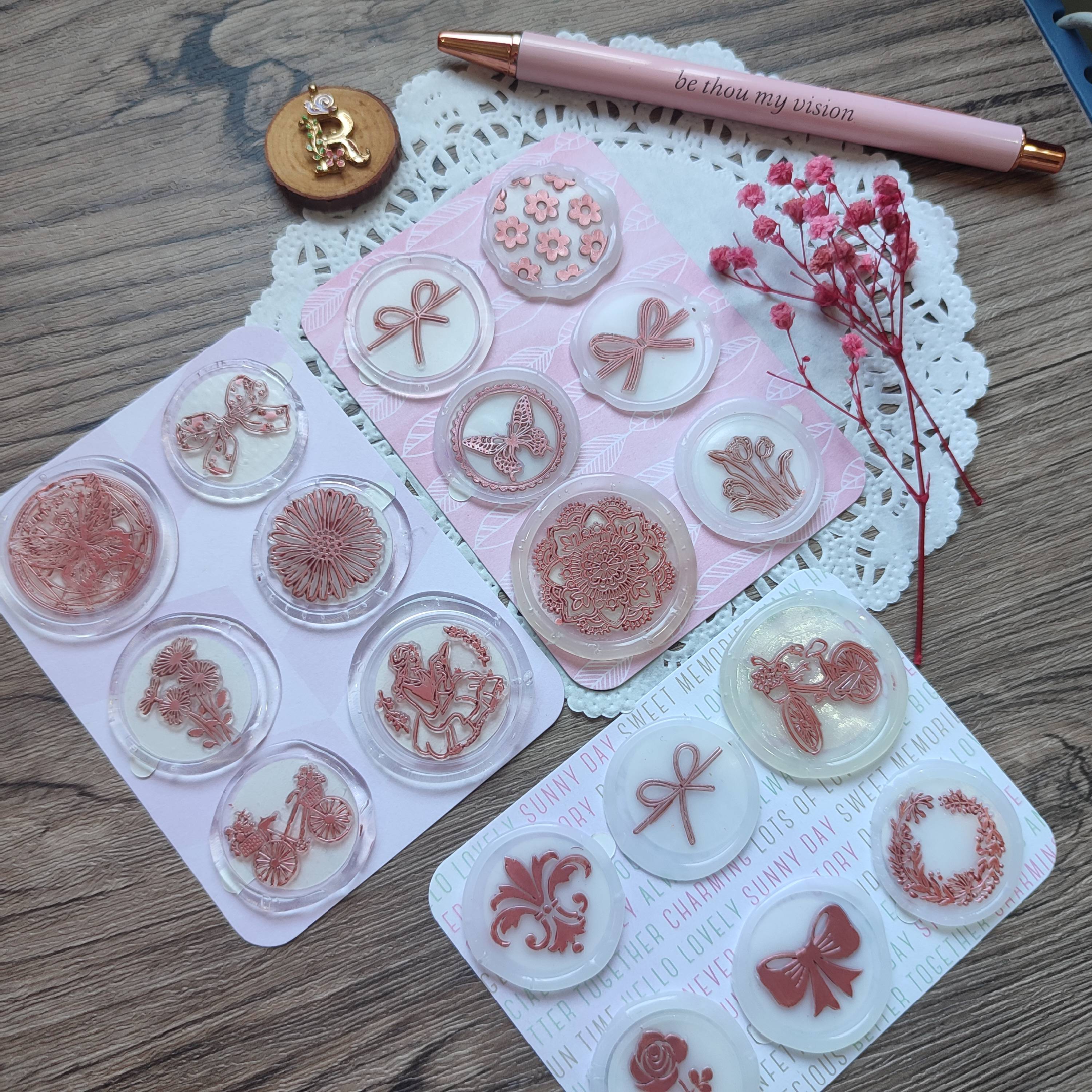 Pre-made Wax Seals Gilded with Rose Gold Marker Set 2