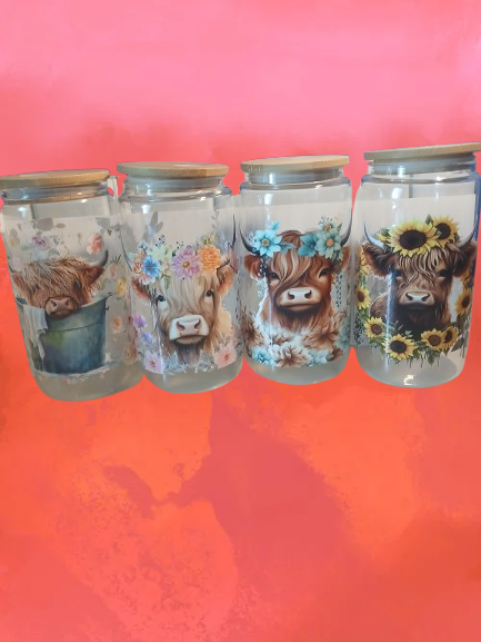 16 oz highland cow cup