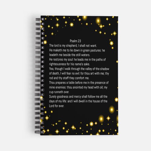 Custom Psalms 23 Notebook