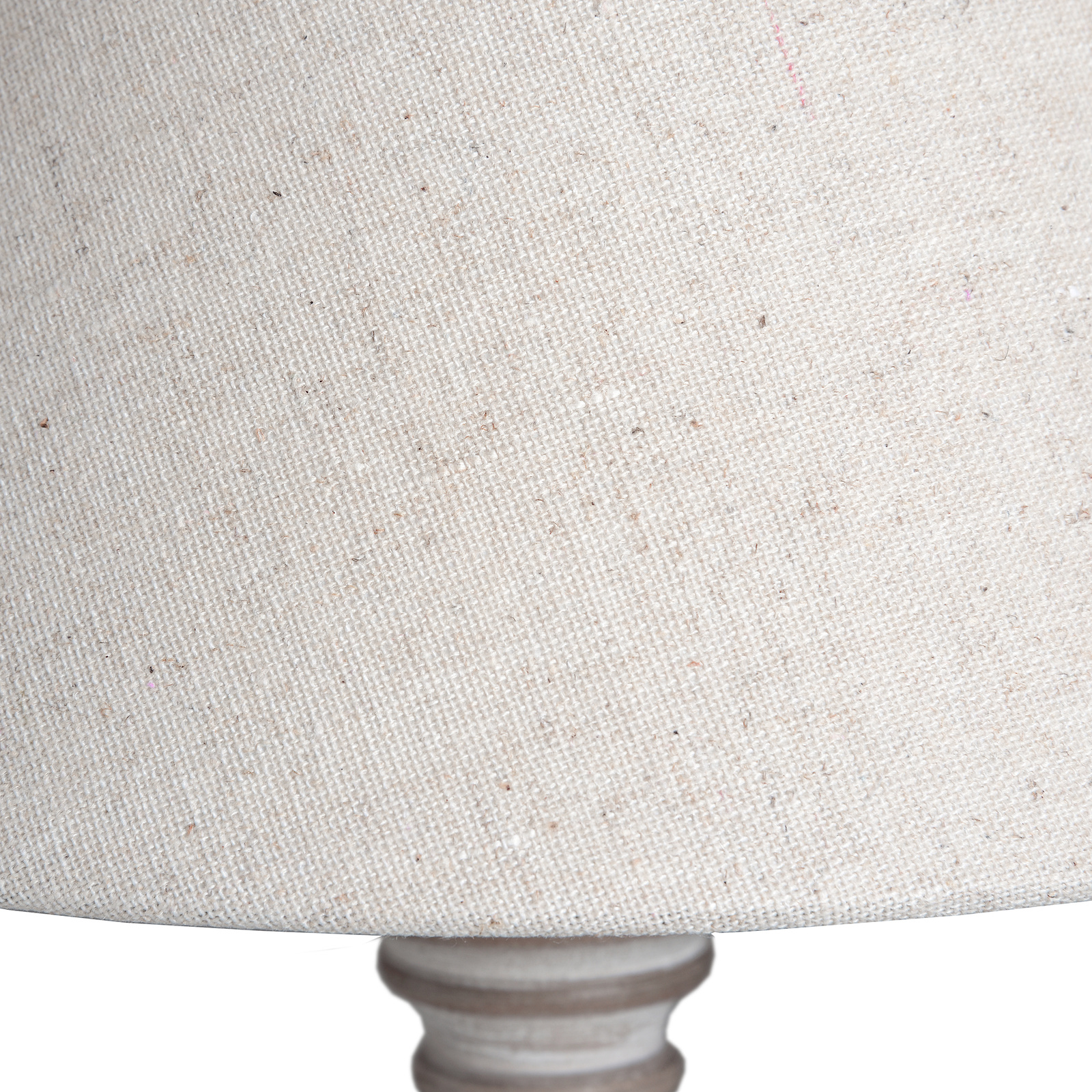 Pella Wooden Table Lamp with Linen Shade – Rustic Cottage Lighting