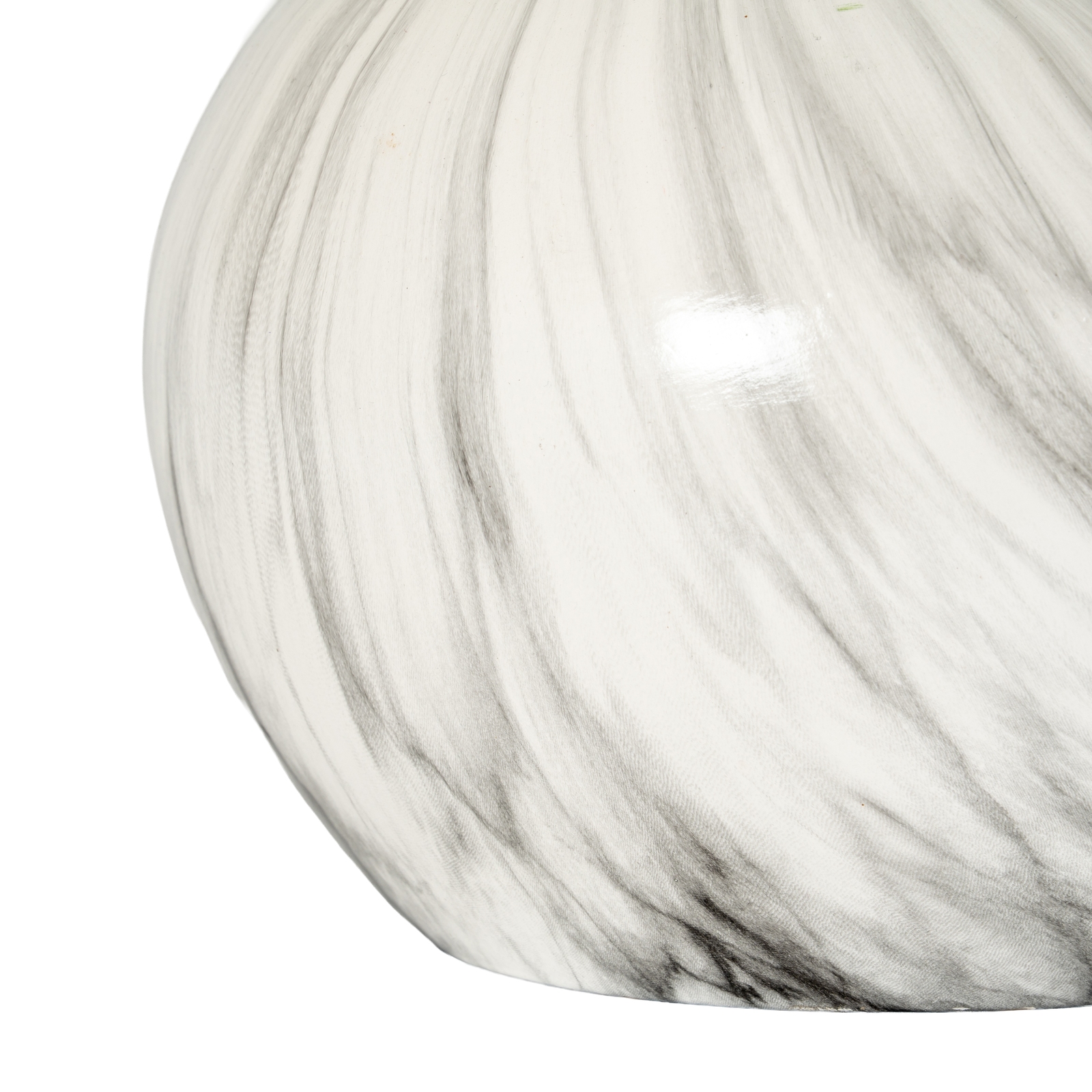 Hand-Dipped Marble Effect Ceramic Planter – Grey & White Plant Pot