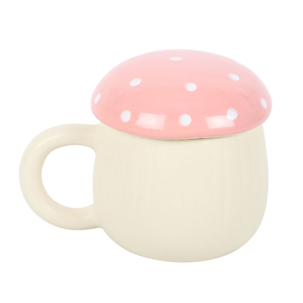 Pink Mushroom Mug 350ml – Toadstool Ceramic Novelty Cup