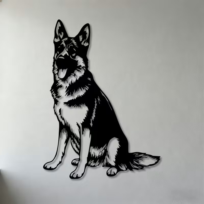 German Shepherd Metal Wall Art – Dog  Wall Decor