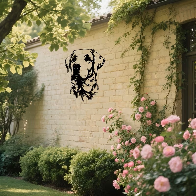 Labrador Metal Wall Art – Dog Head Iron Wall Decor 30cm