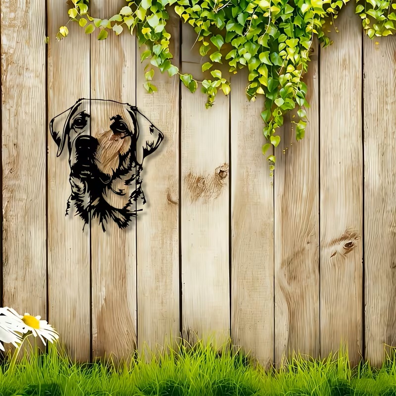 Labrador Metal Wall Art – Dog Head Iron Wall Decor 30cm