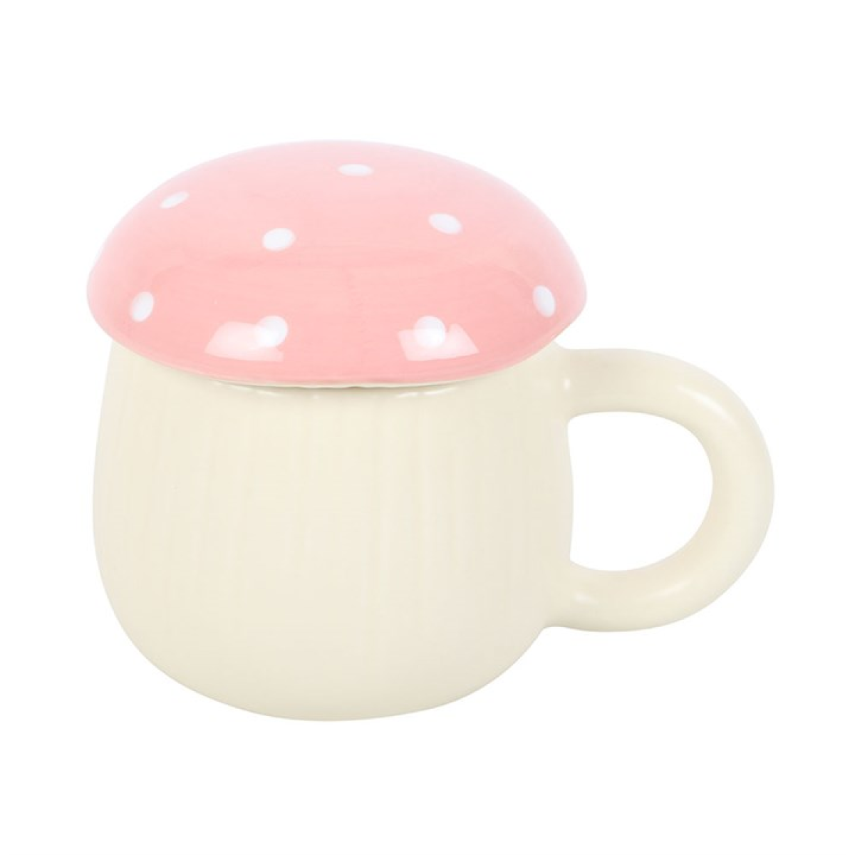 Pink Mushroom Mug 350ml – Toadstool Ceramic Novelty Cup
