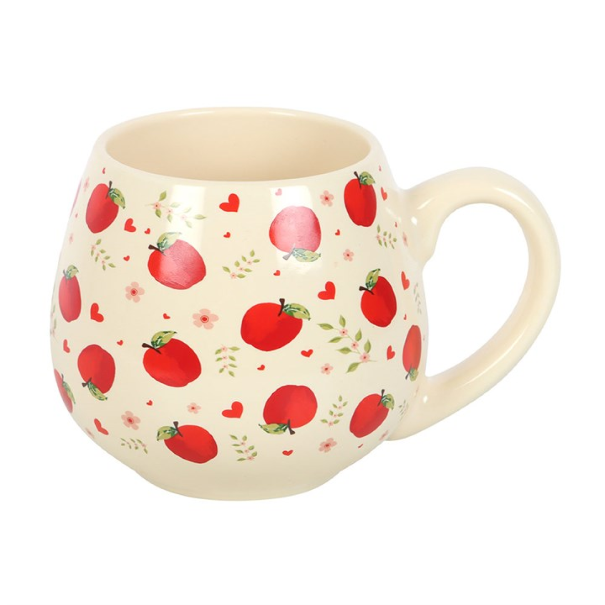 Apple Print Mug 550ml – Ceramic Cottagecore Coffee Cup