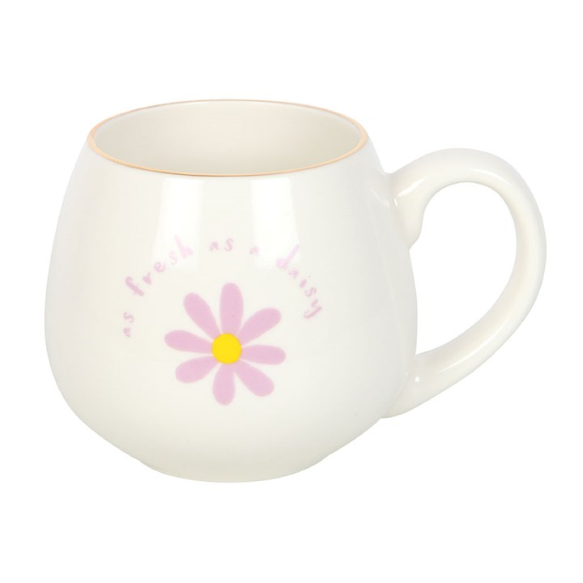 As Fresh As A Daisy Mug 500ml – Floral Ceramic Coffee Cup