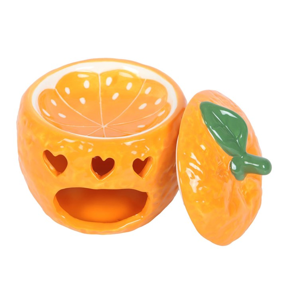 Orange Oil Burner Ceramic – Fruit Tealight Wax Melt Diffuser