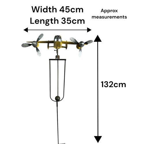 Lancaster Bomber Rocking Garden Stake – Metal Garden Ornament