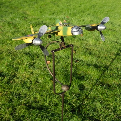 Lancaster Bomber Rocking Garden Stake – Metal Garden Ornament