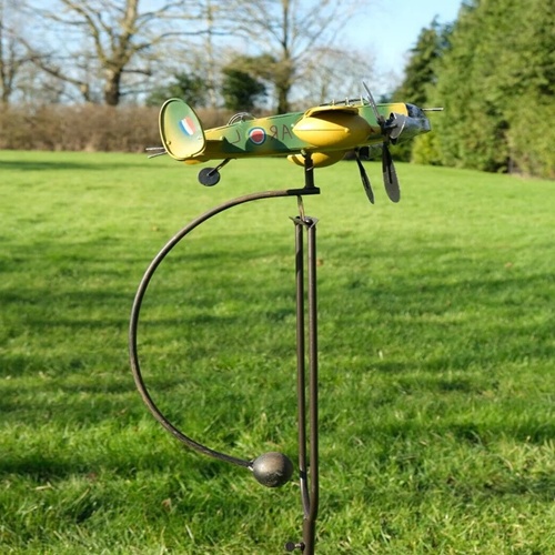 Lancaster Bomber Rocking Garden Stake – Metal Garden Ornament
