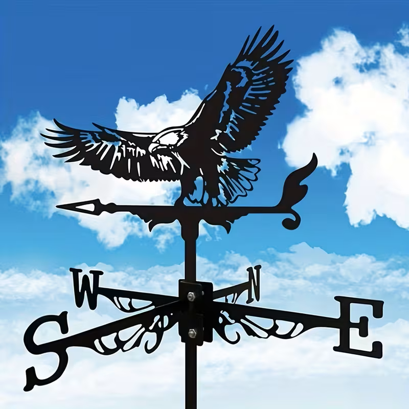 Flying Eagle Wind Vane – Rust-Resistant Iron Garden & Roof Decoration