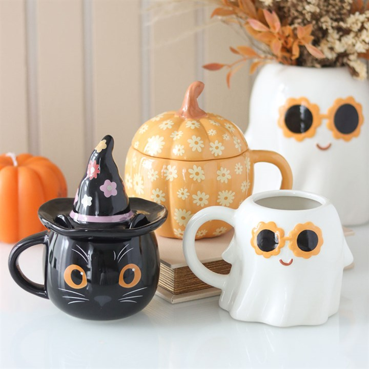 Groovy Ghost Mug 500ml – Halloween Ceramic Novelty Coffee Cup