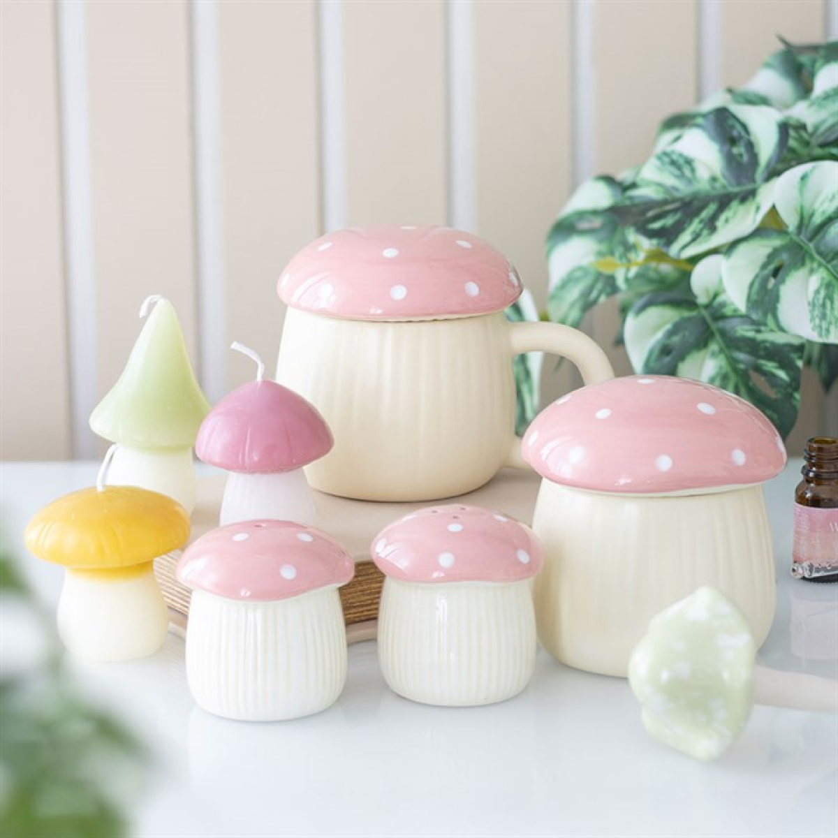 Pink Mushroom Mug 350ml – Toadstool Ceramic Novelty Cup