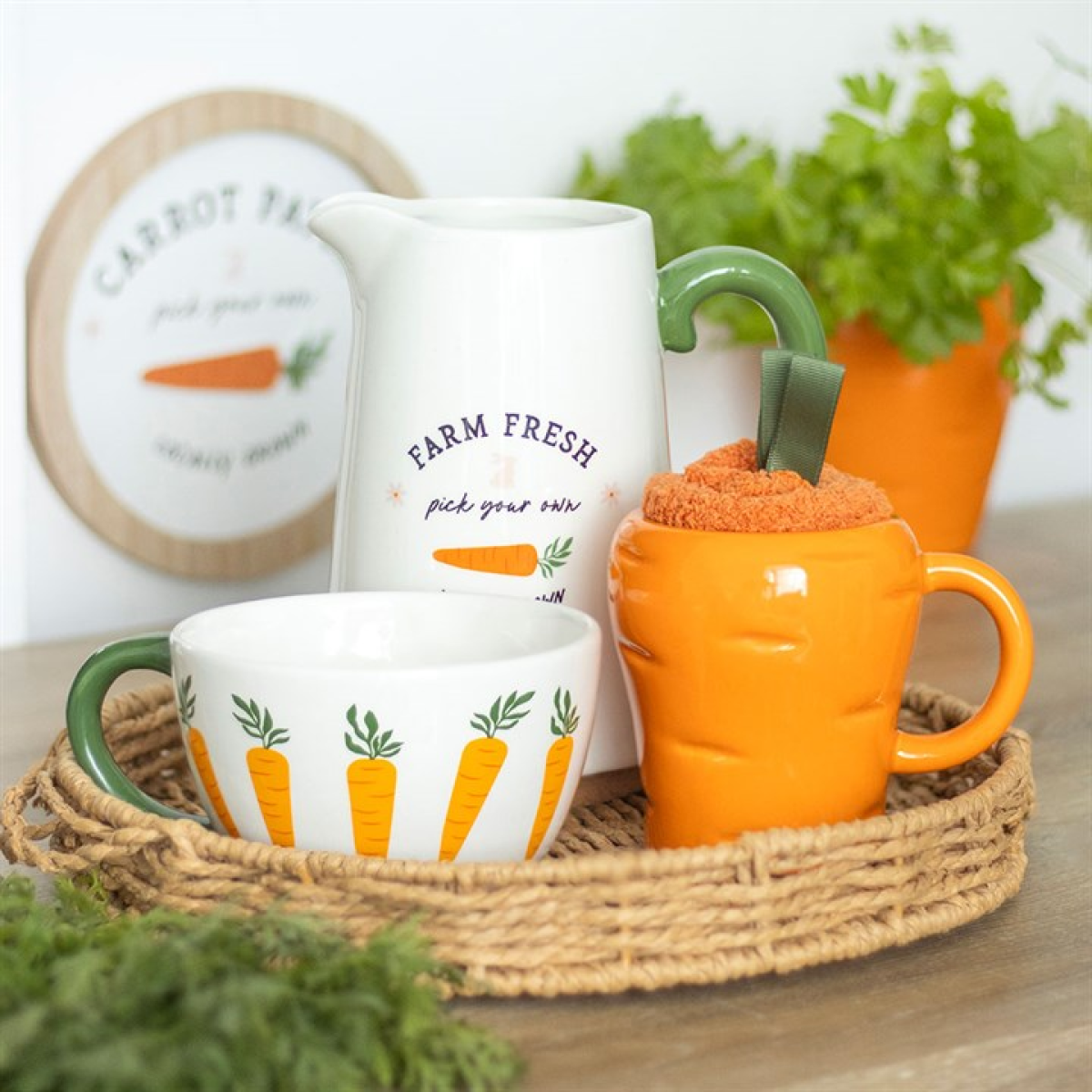 Carrot Mug & Socks Gift Set – Funny Gardener Present 400ml