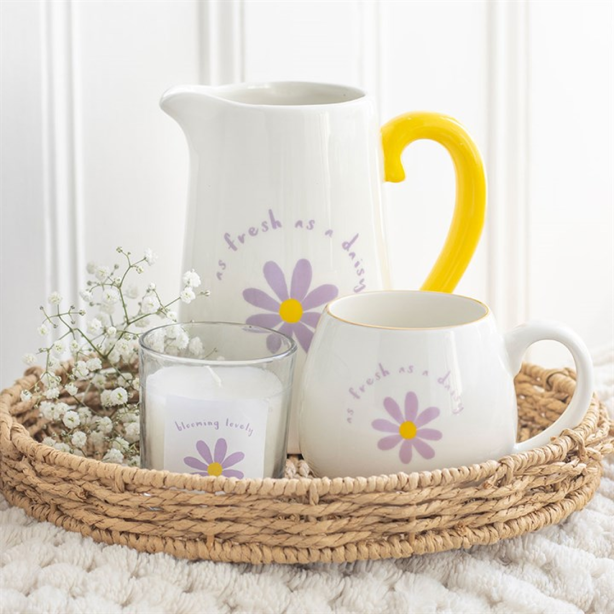 As Fresh As A Daisy Mug 500ml – Floral Ceramic Coffee Cup