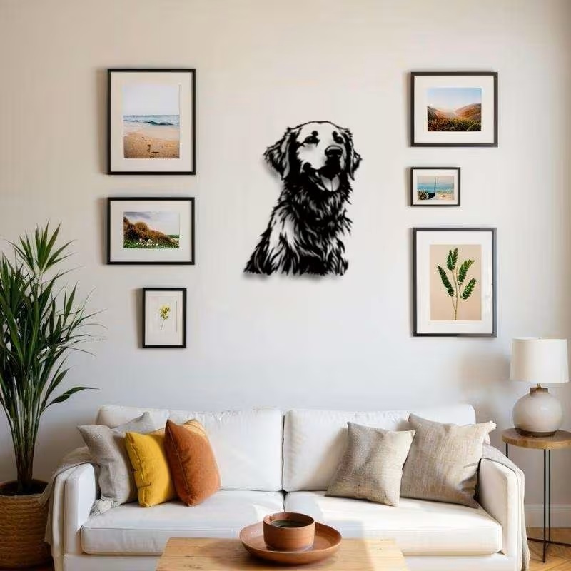 Golden Retriever Metal Wall Art – Dog Décor