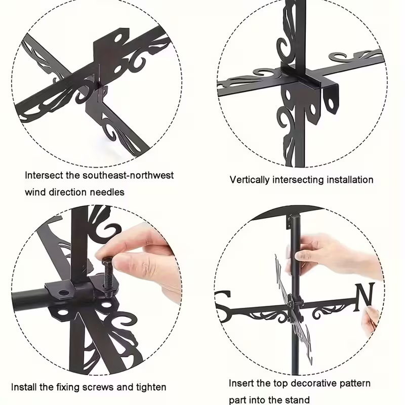 Dragon Weather Vane – Metal Garden Wind Direction Decor